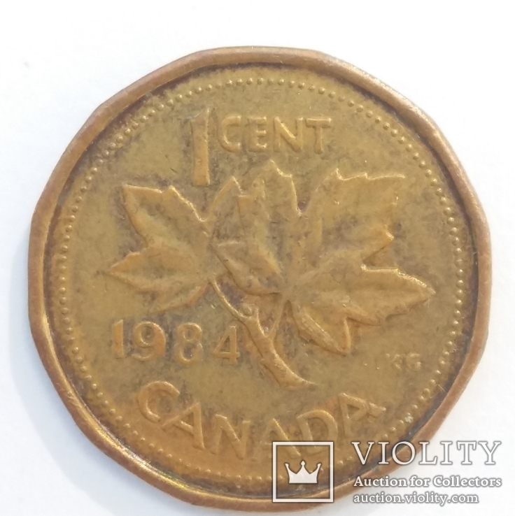 Канада 1 цент, 1984, фото №2