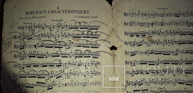 Ноты для виолончели до 1917 года.george goldermann., фото №5
