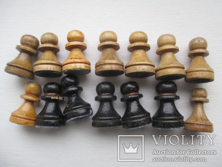 Деревянные шахматные фигуры.32 шт., фото №11
