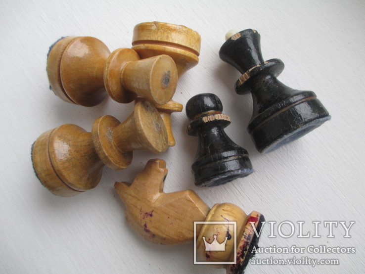 Деревянные шахматные фигуры.32 шт., фото №13