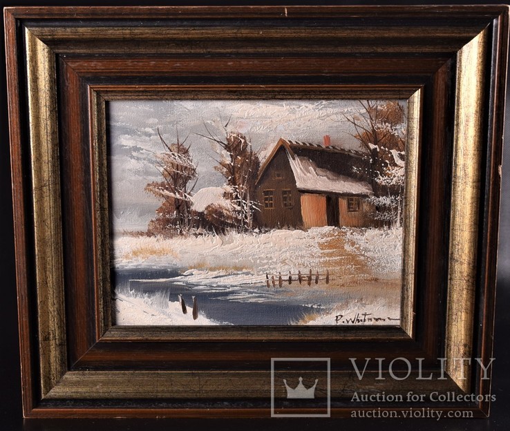 Картина Зимний пейзаж Peter Whitman сертификат Голландия