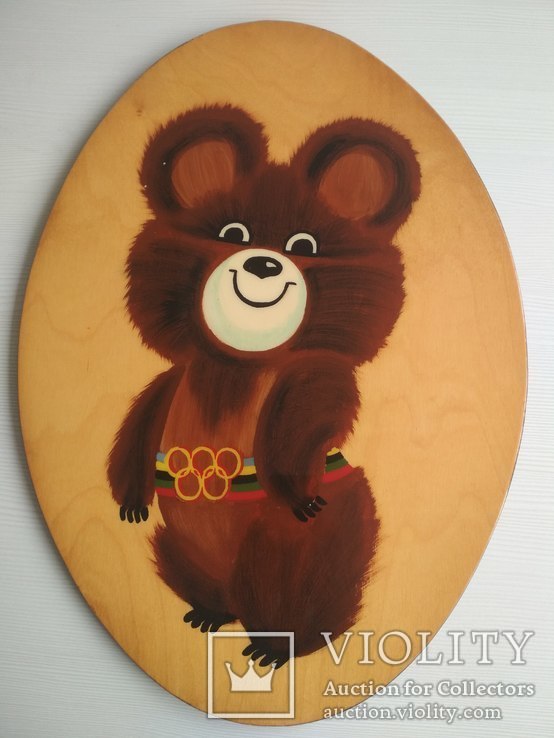 Картина на дереве под лаком "Олимпийский мишка", фото №3