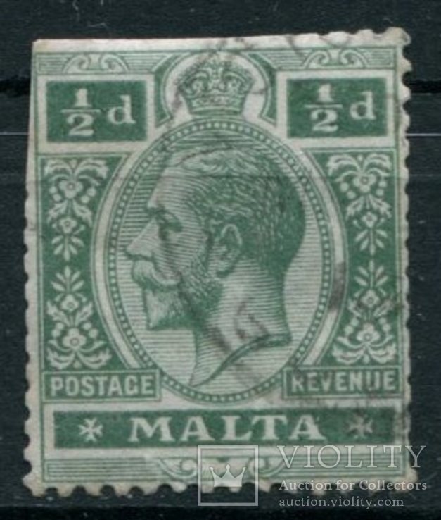 1914 Великобритания колонии Мальта 1/2р