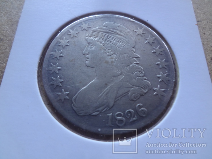 50  центов  1826  США  серебро  Холдер 184 ~, photo number 4