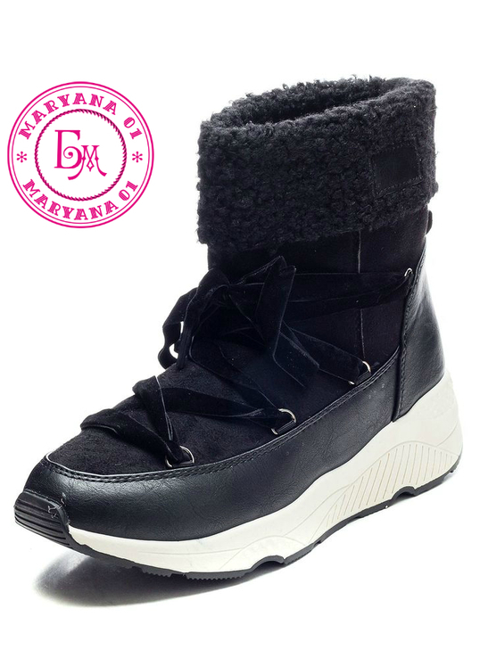 Черные зимние ботинки, полусапожки, угги на меху 39 размер, фото №2