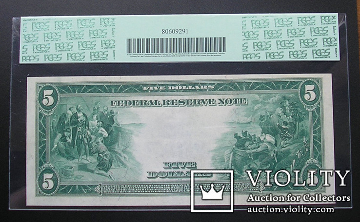 USA США 5 долларов 1914 UNC large size banknote, фото №3