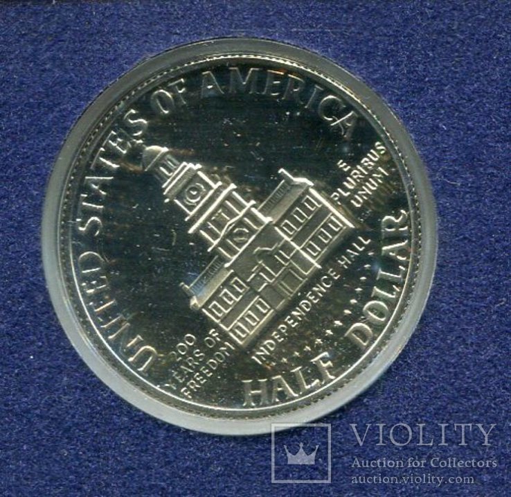 США 1/2 доллара 1976 серебро ПРУФ из набора