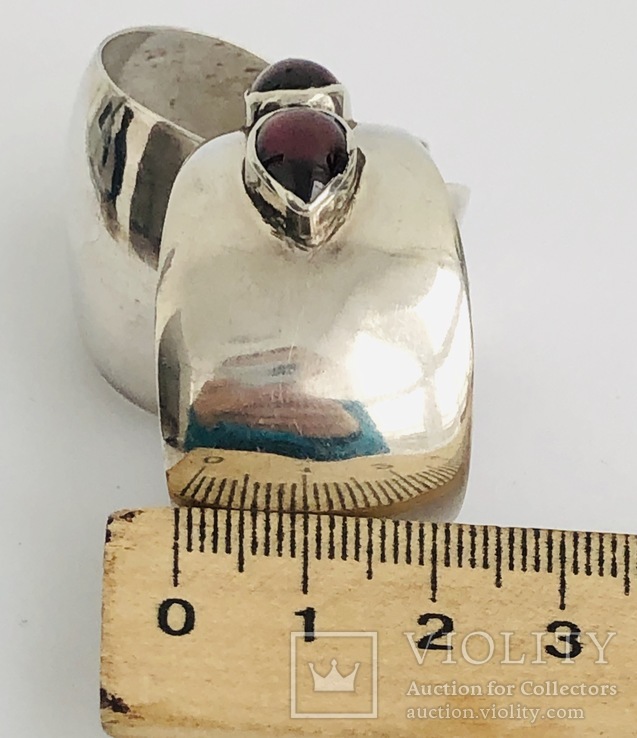 Серьги с гранатами (серебро  925 пр, вес 14,5 гр), фото №6