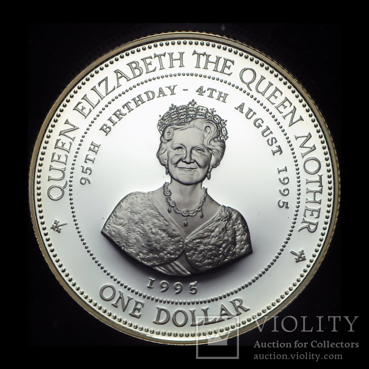 Барбадос доллар 1995 пруф серебро, фото №2