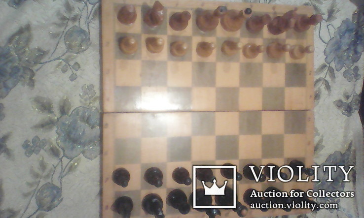 Шахматы, дерево, СССР. Размер доски: 44х44, фото №2