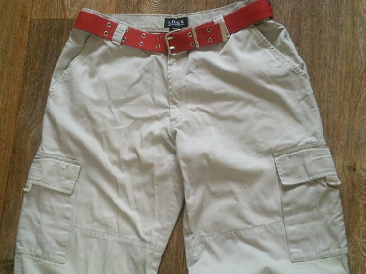 L.O.G.G. - фирменные плотные штаны с ремнем, фото №4