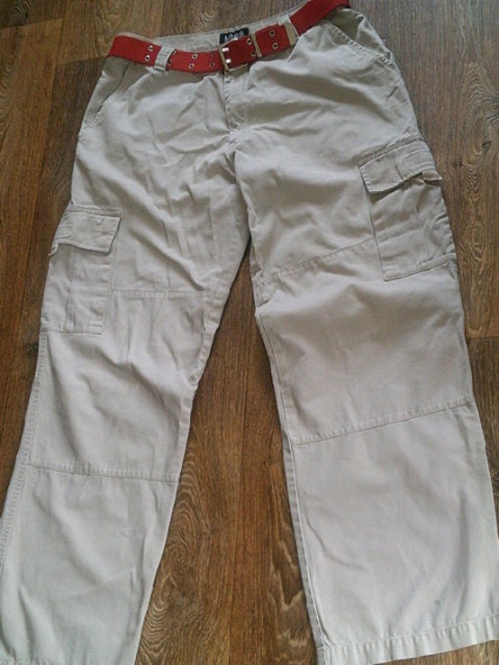 L.O.G.G. - фирменные плотные штаны с ремнем, фото №5