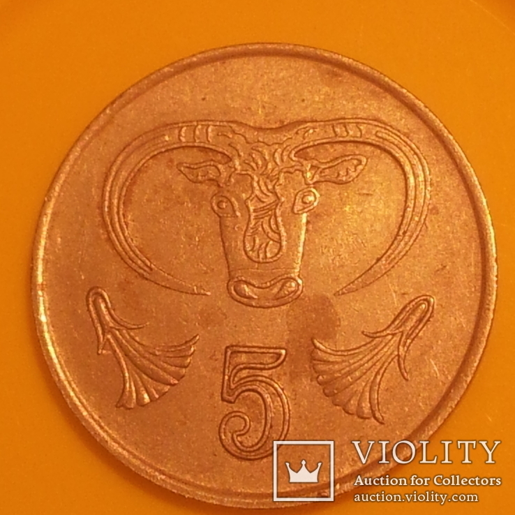 Кіпр 5 центів, 1987, фото №2