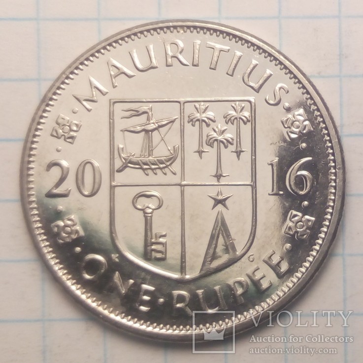 Маврикий 1 рупия, 2016 год