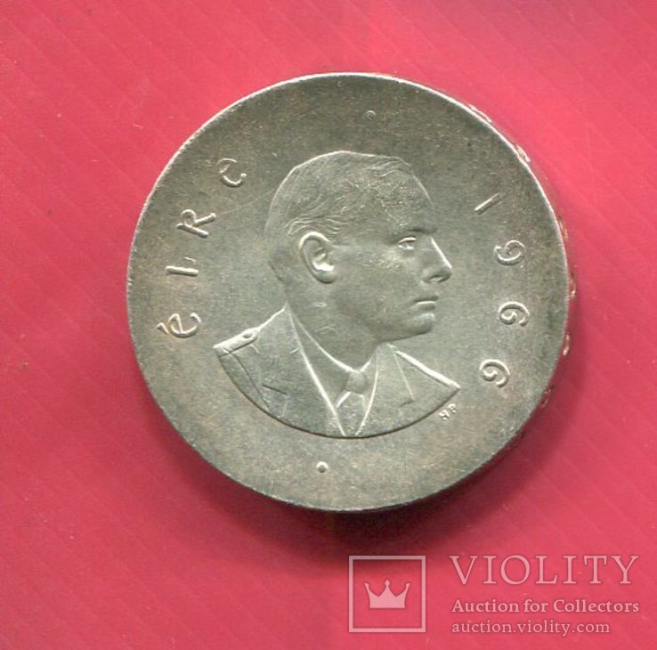 Ирландия 10 шиллингов 1966 серебро aUNC, фото №3