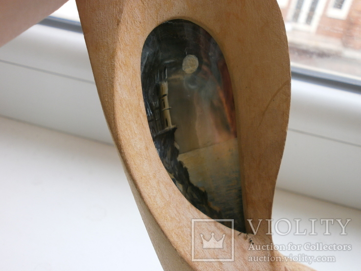 Резная скульптура Дерево с ракови ной. На раковине нарисовано Ласточкино гнездо. Крым, фото №5
