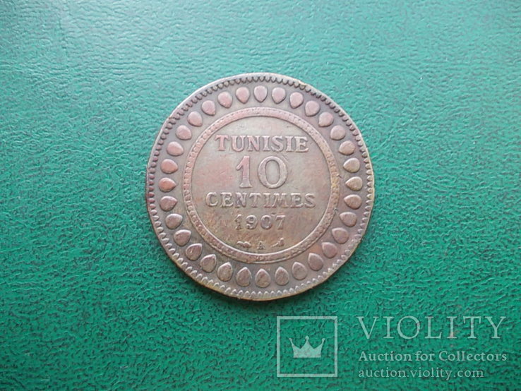 10 сантимов  Тунис- 1907 г