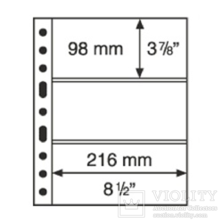 Лист-обложка SH312 (3С) прозрачный (аналог GRANDE), Leuchtturm