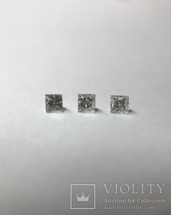 Бриллианты природные 0,13 карат качество 3-4/3-4 огранка квадраты принцессы П-65, фото №4