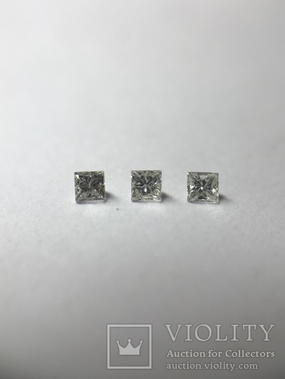 Бриллианты природные 0,13 карат качество 3-4/3-4 огранка квадраты принцессы П-65, фото №5