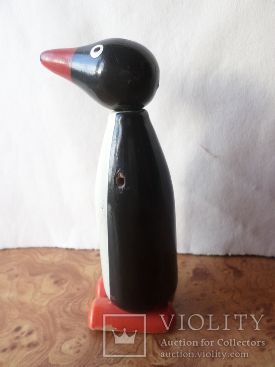Пингвинчик из дерева времен СССР., фото №4