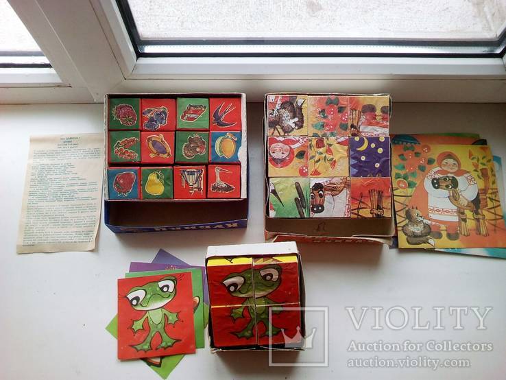  Разные детские кубики, 3 коробки., фото №9