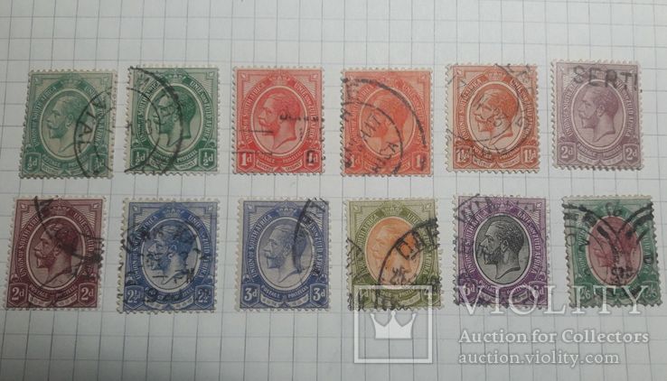 Старинные марки Южной Африки 1913- 1922 гг.