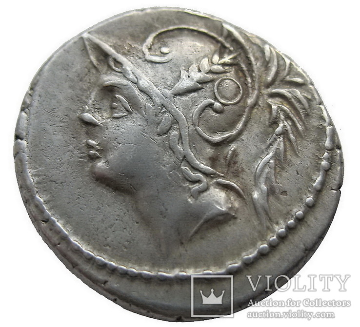 Республиканский денарий  C.Thermus 103 г. до н.э., фото №2