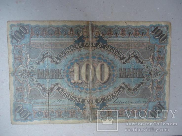 Германия Дрезден 1890 г  100 марок, фото №3