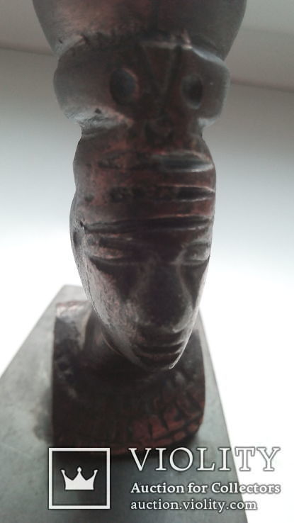 Старая пепельница,с изображением фараона, фото №7