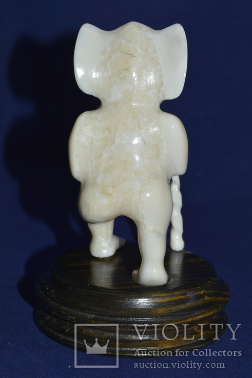 Статуэтка Пеликен Пелекен кость период ссср чукчи п. Уэлен бивень клык моржа, фото №5