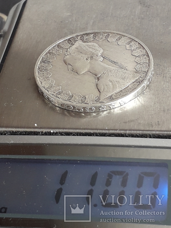 500 лир, Италия, 1960 год, серебро, 0.835, 11 грамм, фото №4