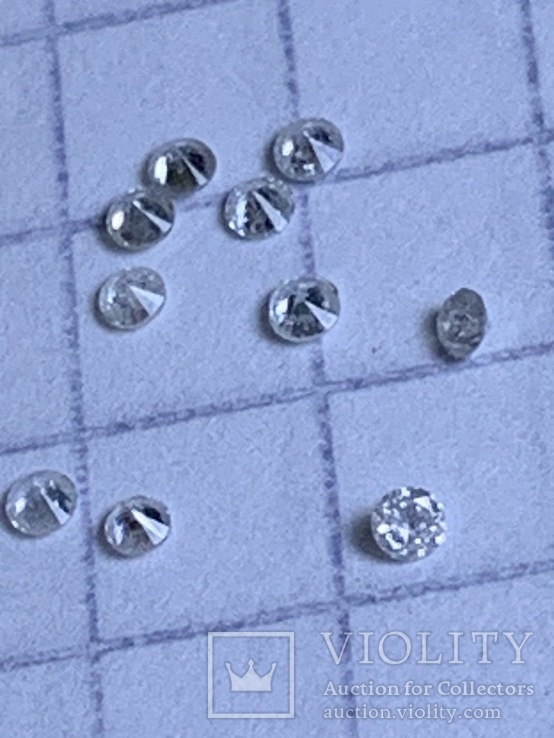 Природные бриллианты диаметр 1.4мм-10шт, фото №3