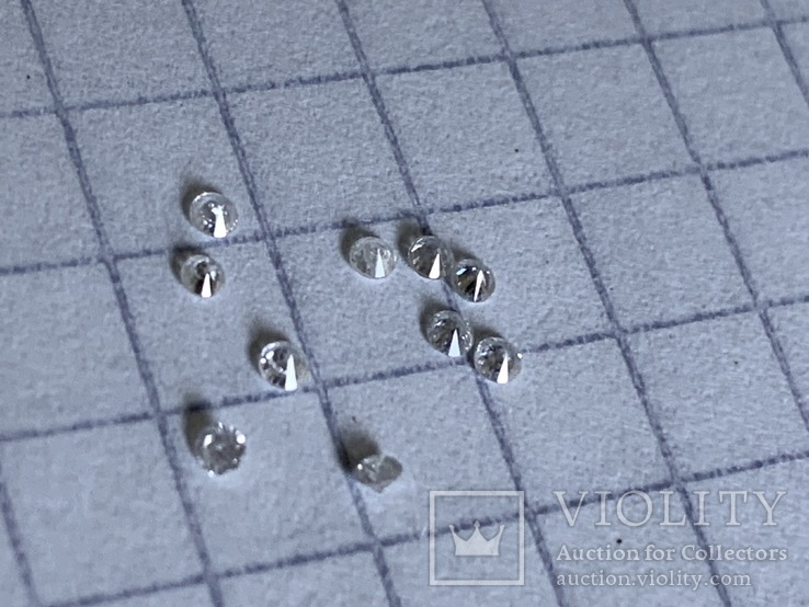 Природные бриллианты диаметр 1.4мм-10шт, фото №10