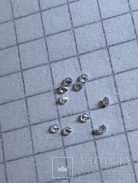 Природные бриллианты диаметр 1.4мм-10шт, фото №11