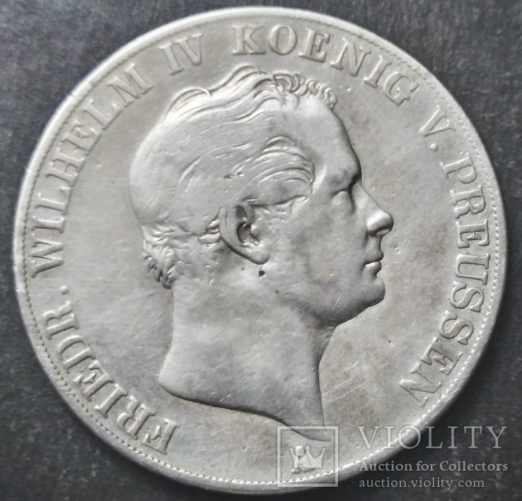 Двойной Талер 1846г  Пруссия,Фридрих Вильгельм IV серебро, фото №2