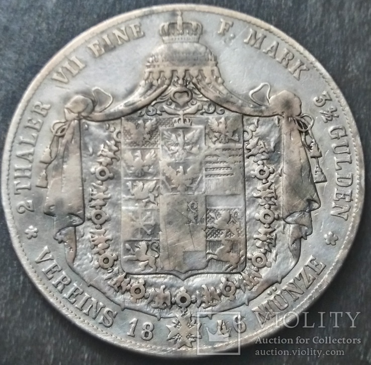 Двойной Талер 1846г  Пруссия,Фридрих Вильгельм IV серебро, фото №7