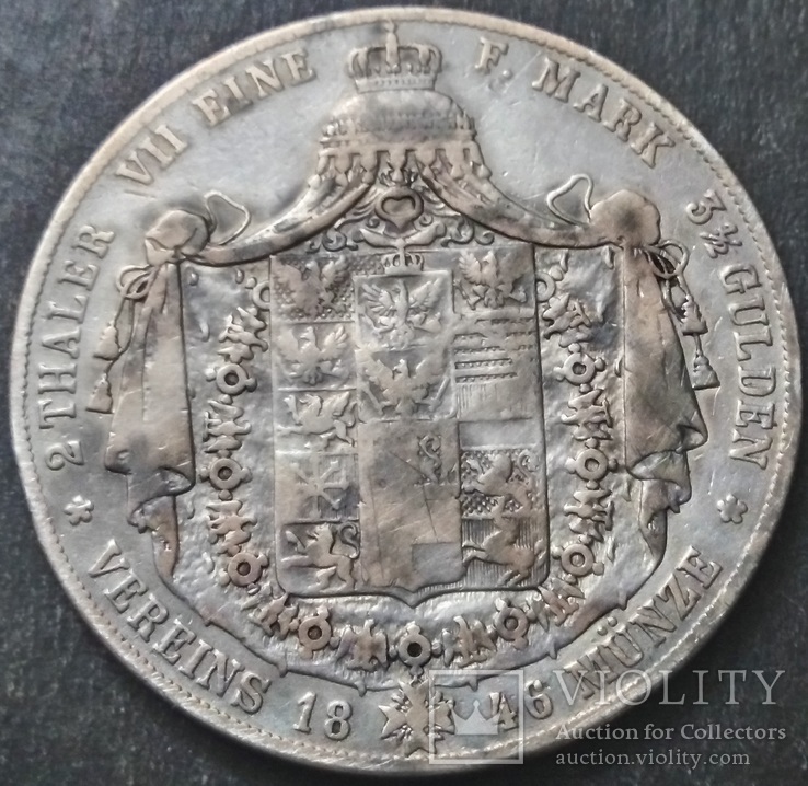 Двойной Талер 1846г  Пруссия,Фридрих Вильгельм IV серебро, фото №11
