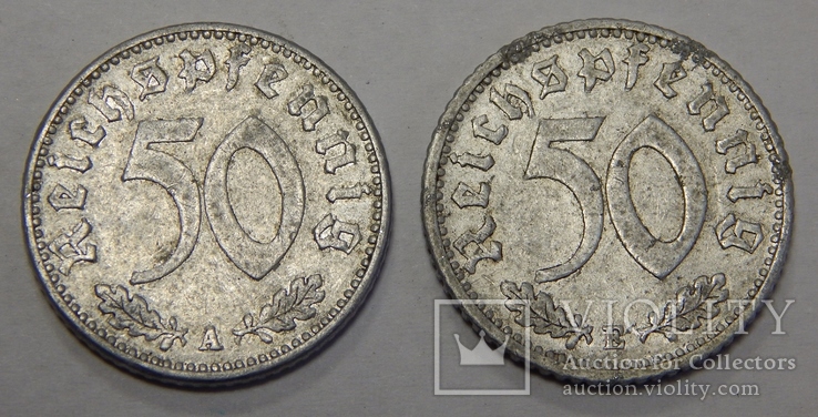 2 монеты по 50 рейхспфеннигов, Третий Рейх