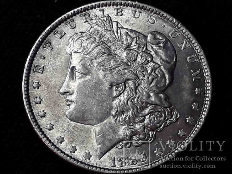 1 доллар, США, 1889 год, серебро 0.900, 26.74 грамма, Морган