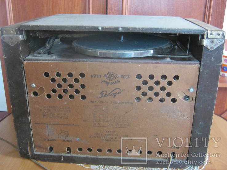 Стара радіола Рекорд+ три платівки, фото №11