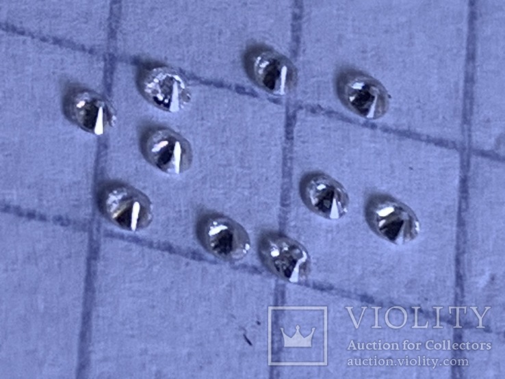 Природные бриллианты диаметр 1.2мм-10шт(6), фото №3