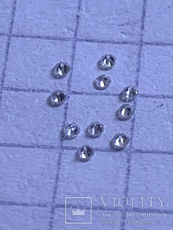 Природные бриллианты диаметр 1.2мм-10шт(6), фото №4