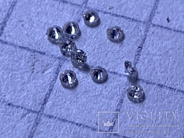 Природные бриллианты диаметр 1.2мм-10шт(6), фото №6