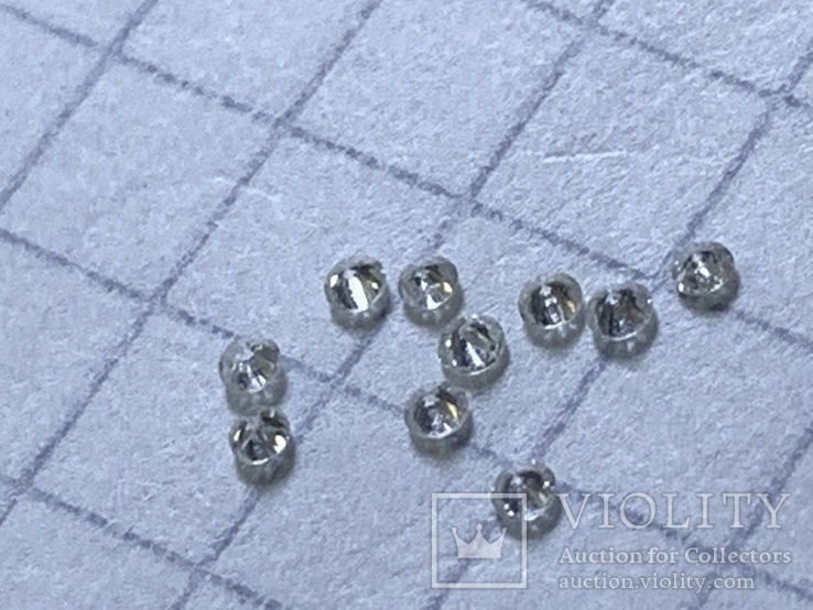 Природные бриллианты диаметр 1.4мм-10шт(3), фото №4