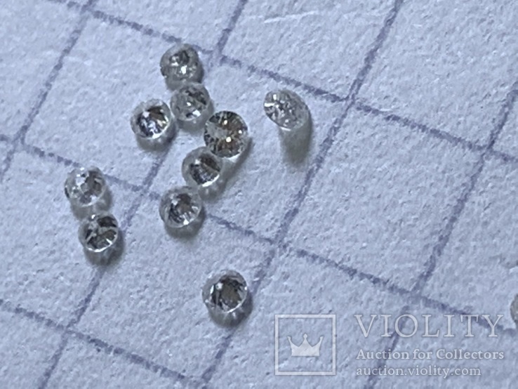 Природные бриллианты диаметр 1.4мм-10шт(3), фото №5