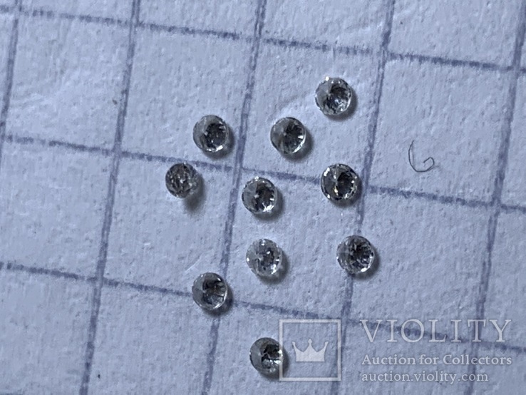 Природные бриллианты диаметр 1.4мм-10шт(4), фото №4