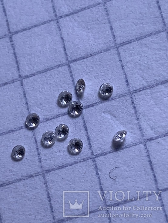 Природные бриллианты диаметр 1.4мм-10шт(4), фото №5