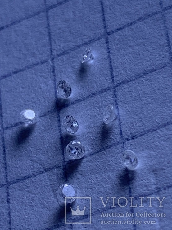 Природные бриллианты диаметр 1.5мм-8шт, фото №5