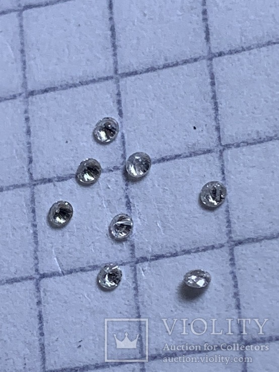 Природные бриллианты диаметр 1.3мм-8штук, фото №2